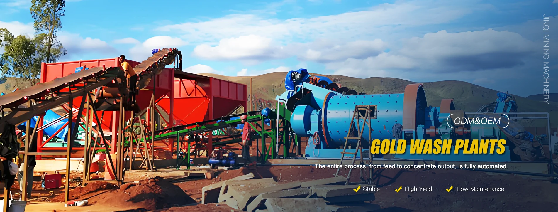 Høyytelses fabrikk for gullvaskeplanter